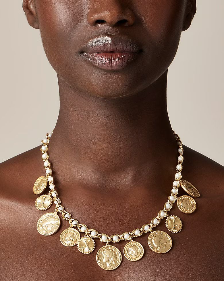 Coin and pearl chain necklace | J. Crew US