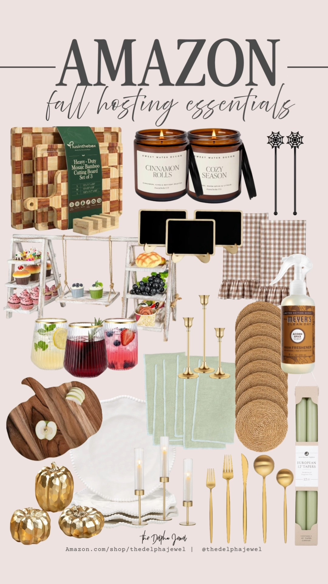 Everything you need to be the hostess with the mostest this fall 🍂 I found SO many Amazon essentials to make entertaining at home feel a little more elevated without overthinking it. From cozy fall candles + seasonal touches to pretty serving pieces, glassware, gold flatware, and the cutest little details for your table — these are perfect for hosting all season long. 🤎

Fall decor, Halloween decor, home decor, kitchen essentials, fall finds, fall aesthetic, home inspo

#LTKSeasonal #LTKHome