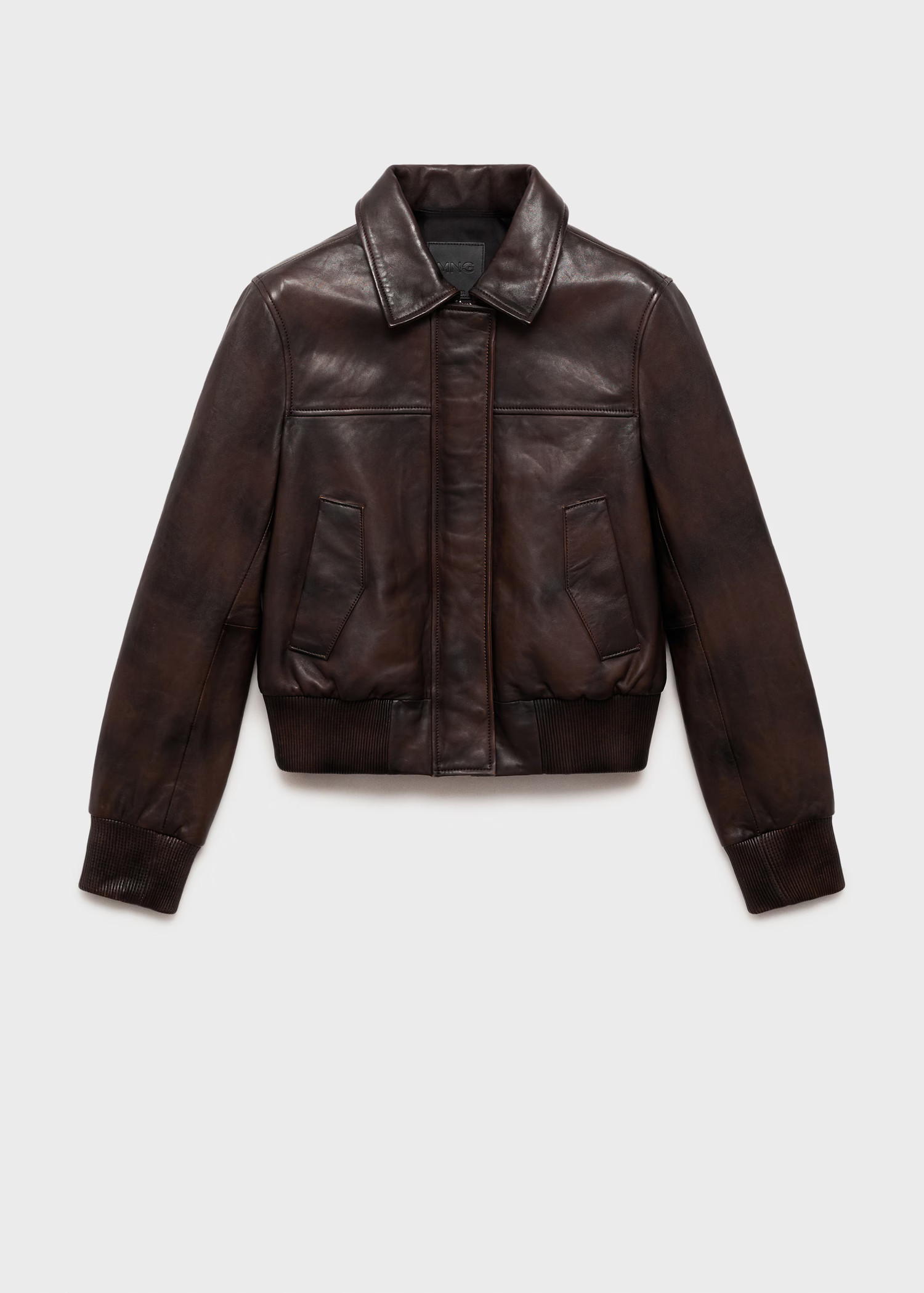 Leather bomber jacket - Women | MANGO USA | Mango (US/MX/AU)