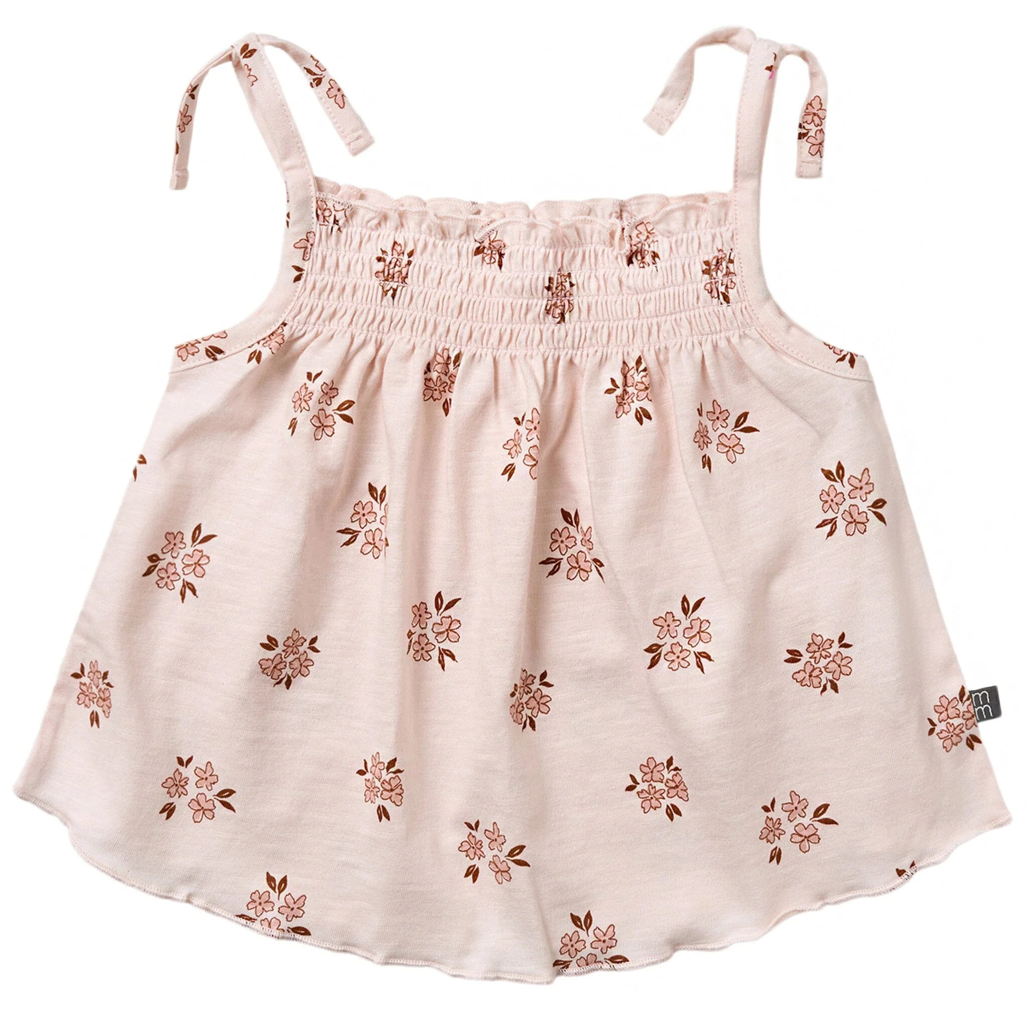 Infant & Toddler Girls Light Rose Floral Smocked Sleeveless Top | Gerber Childrenswear