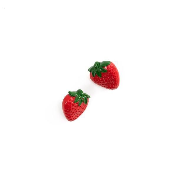 Strawberry Stud Horn Earrings | Sunshine Tienda