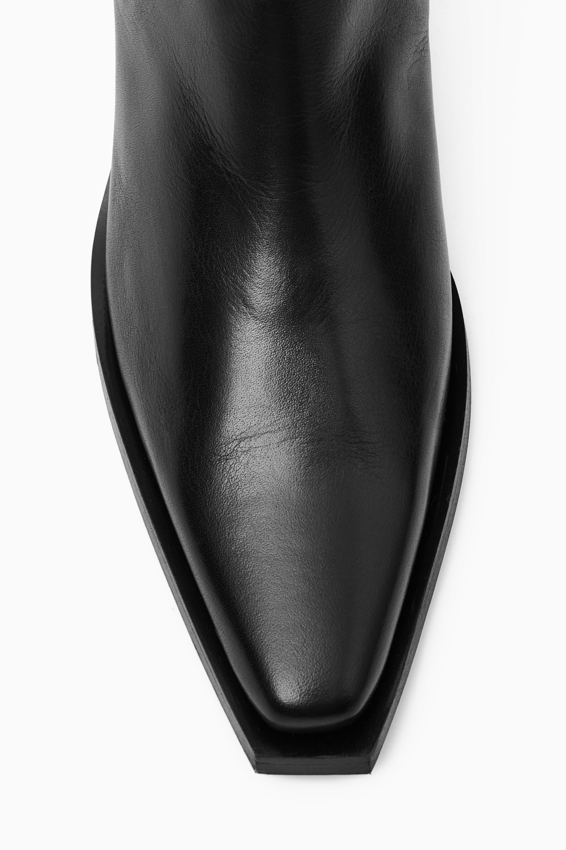 LEATHER COWBOY CHELSEA BOOTS - BLACK | COS (EU)