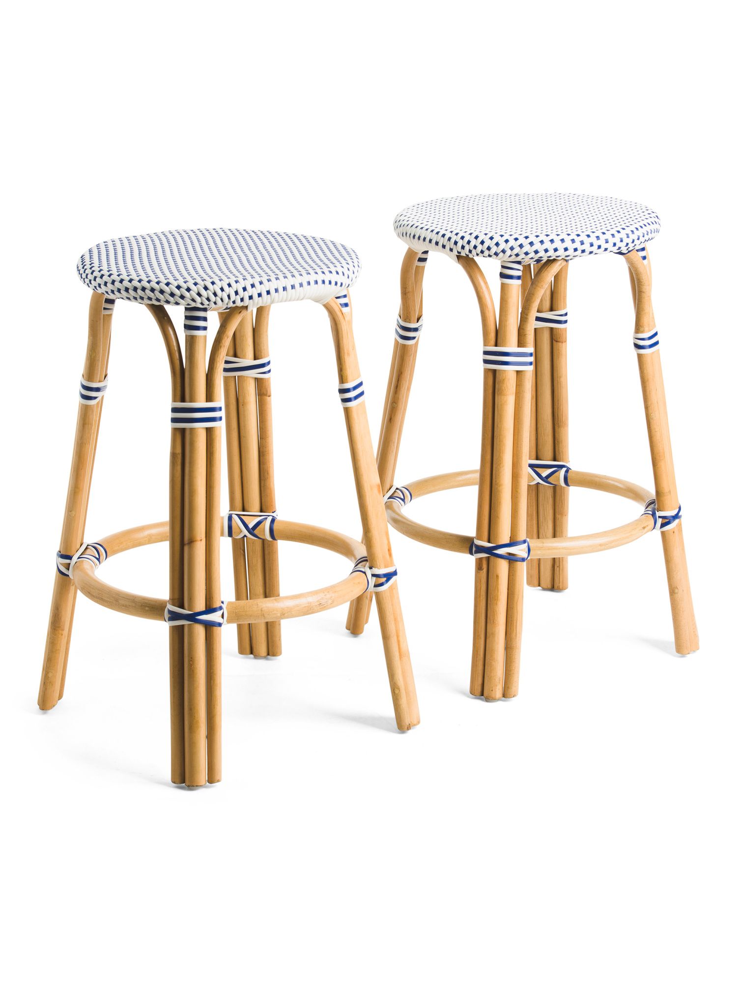Set Of 2 Indoor Outdoor Backless Bistro Counter Stools | TJ Maxx