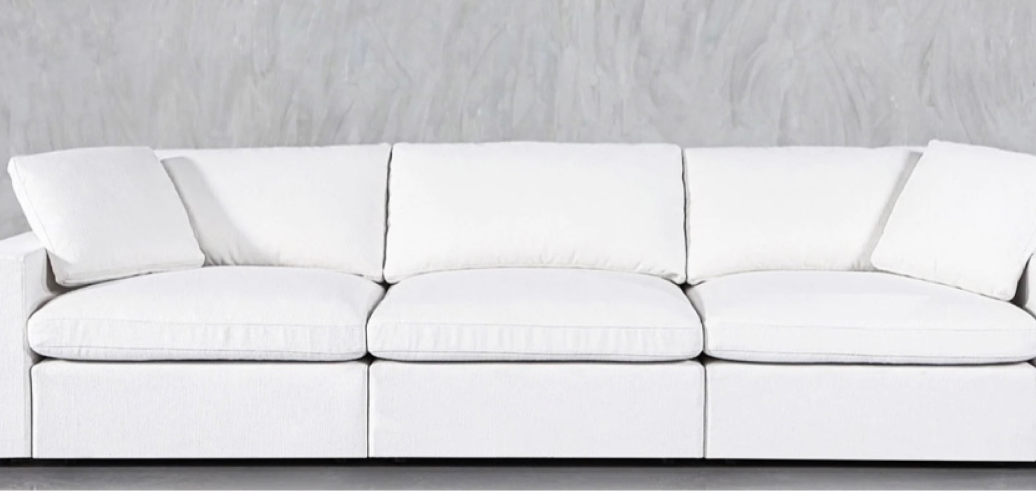 Modular sofa! 3 seater. White pure color, so excited!