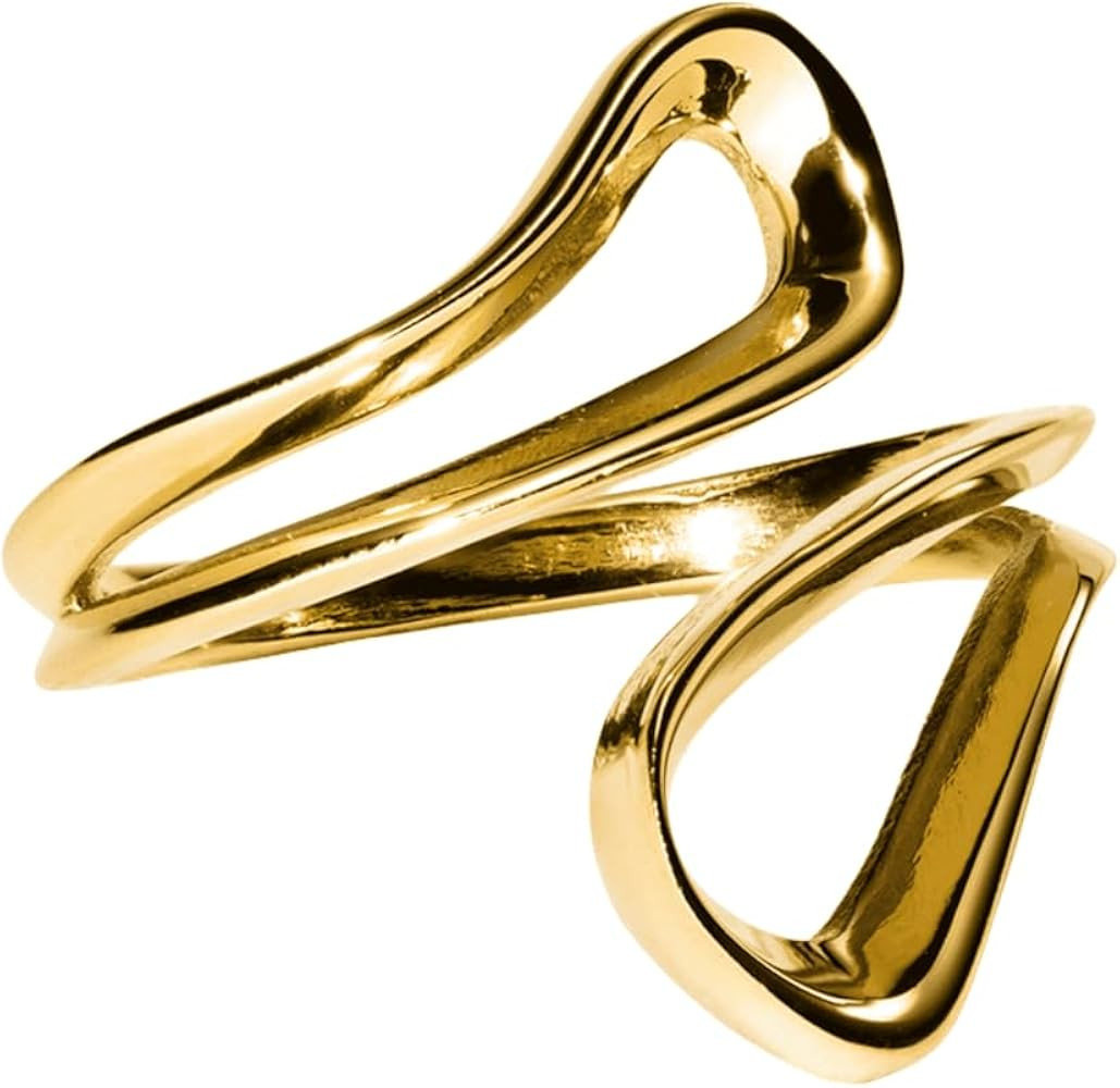 Purelei Journey Ring \u2013 Offener, gr\u00f6\u00dfenverstellbarer Designring \u2013 Edelstahl 14... | Amazon (DE)