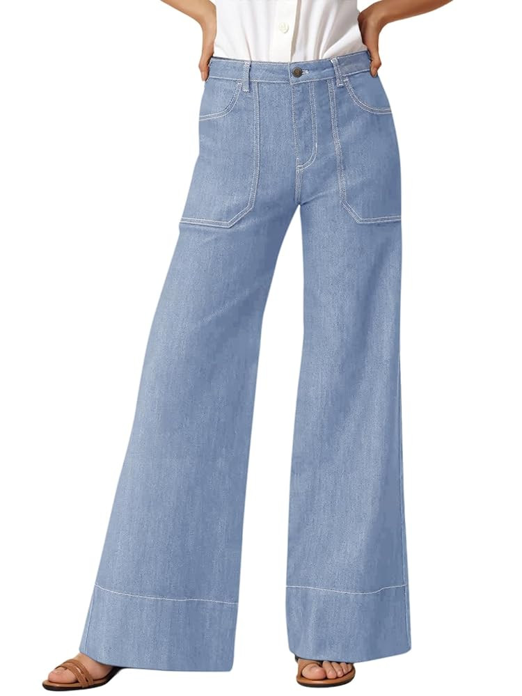 Cicy Bell Womens Wide Leg Jeans Baggy Casual High Waisted Boyfriend Loose Denim Pants with Pocket... | Amazon (US)