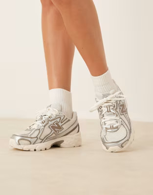 New Balance 740 unisex sneakers in white, silver and beige detail | ASOS (Global)