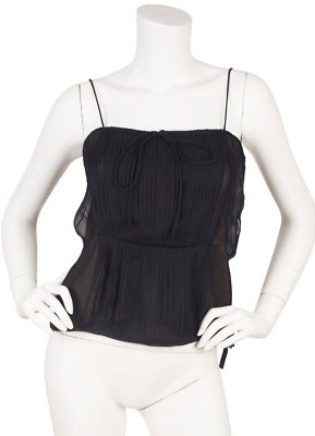 Christian Dior Haute Couture 1976 F/W Vintage Black Silk Chiffon Tank Top Sz XS  | eBay | eBay US