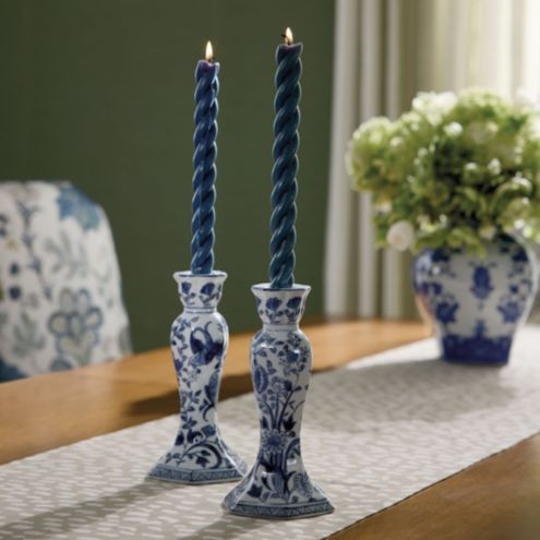 Chinoiserie Taper Candleholders - Set of 2 | Ballard Designs, Inc.