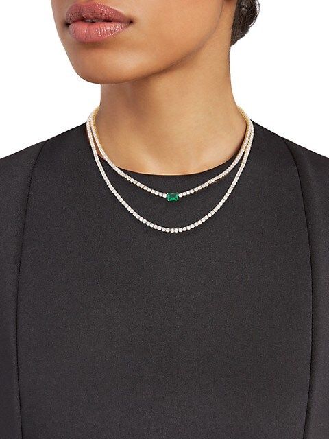 Adriana Orsini Stunner 18K Goldplated & Two-Tone Cubic Zirconia Layered Necklace | Saks Fifth Avenue
