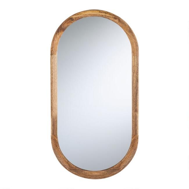 Oblong Natural Wood Mirror | World Market