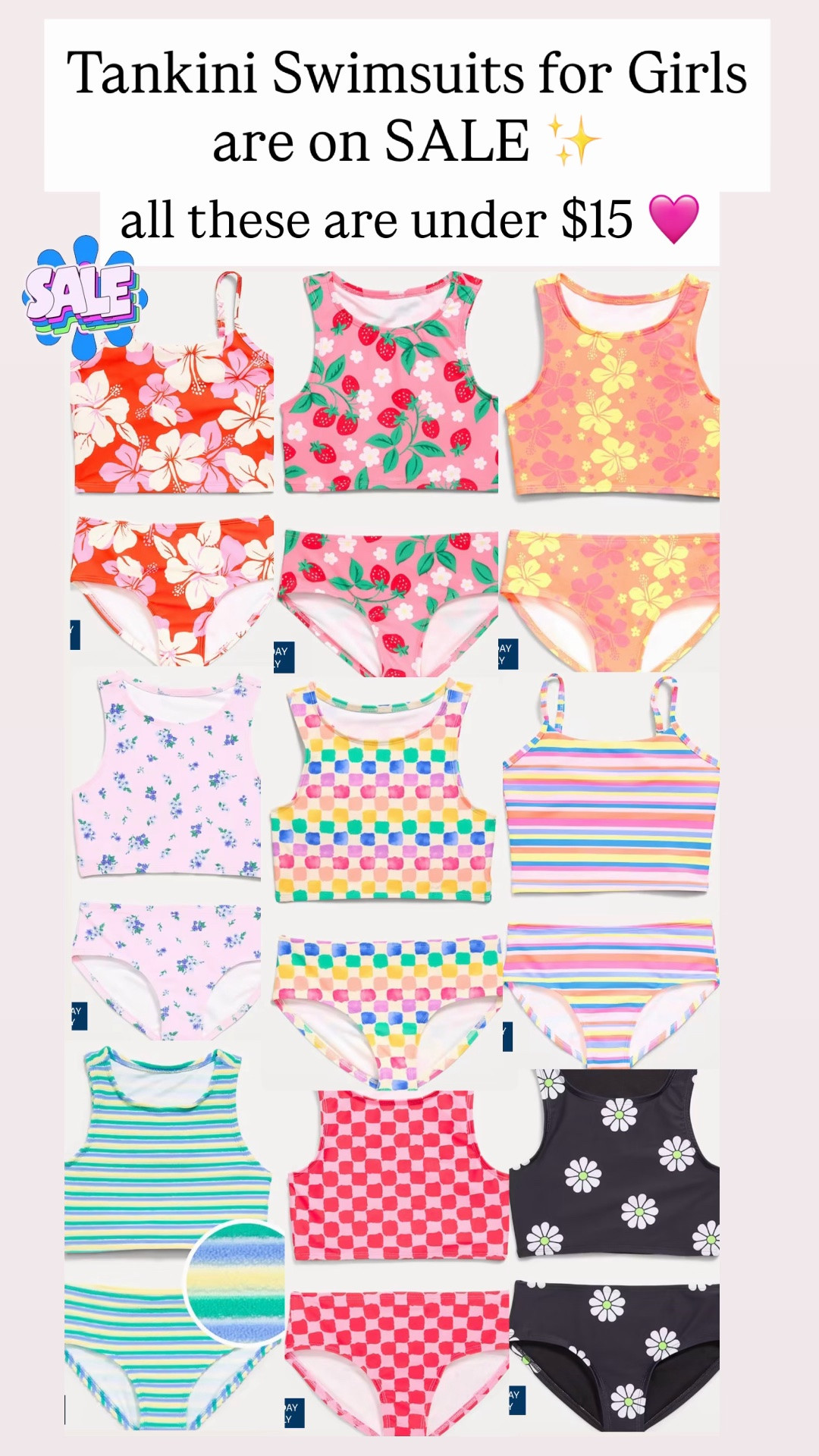 Tankini swimsuits are under $15!!! All on SALE!!!

#LTKSaleAlert #LTKKids #LTKSwim