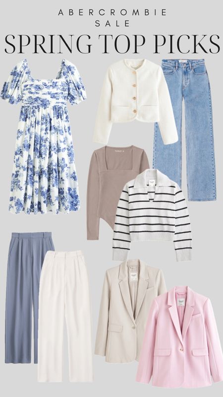 Abercrombie Spring sale must haves! I’m going for a more chic, coastal look this spring and these are perfect options to elevate any wardrobe! 

Spring dress 
Best jeans ever 
Blazers 
Dress pants 
Bodysuit 
Spring jacket 

#LTKSpringSale