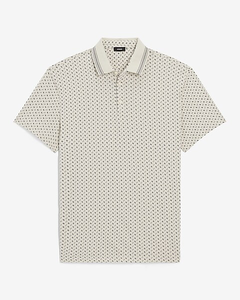 Geo Print Jersey Polo | Express