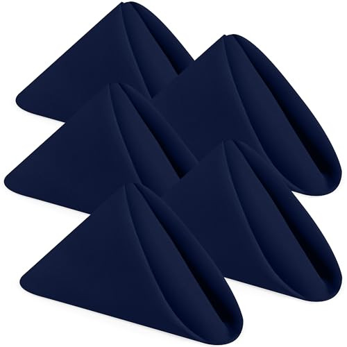 CKE Navy Cloth Napkins 24 Pack 17x17 Inches Dinner Napkins with Hemmed Edges, Washable Table Napkins for Dinners, Luncheon, Restaurants, Weddings, Decoration, Banquets, Events | Amazon (US)