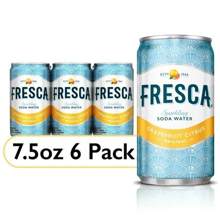Fresca Grapefruit Citrus Mini Soda Pop Soft Drink, 7.5 fl oz, 6 Pack Cans | Walmart (US)