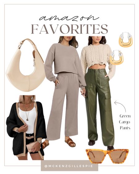 This weeks amazon favorites! Loving these amazon accessories and clothes. These green cargo pants would look so good with this white shoulder bag.

#LTKunder100 #LTKstyletip #LTKSeasonal