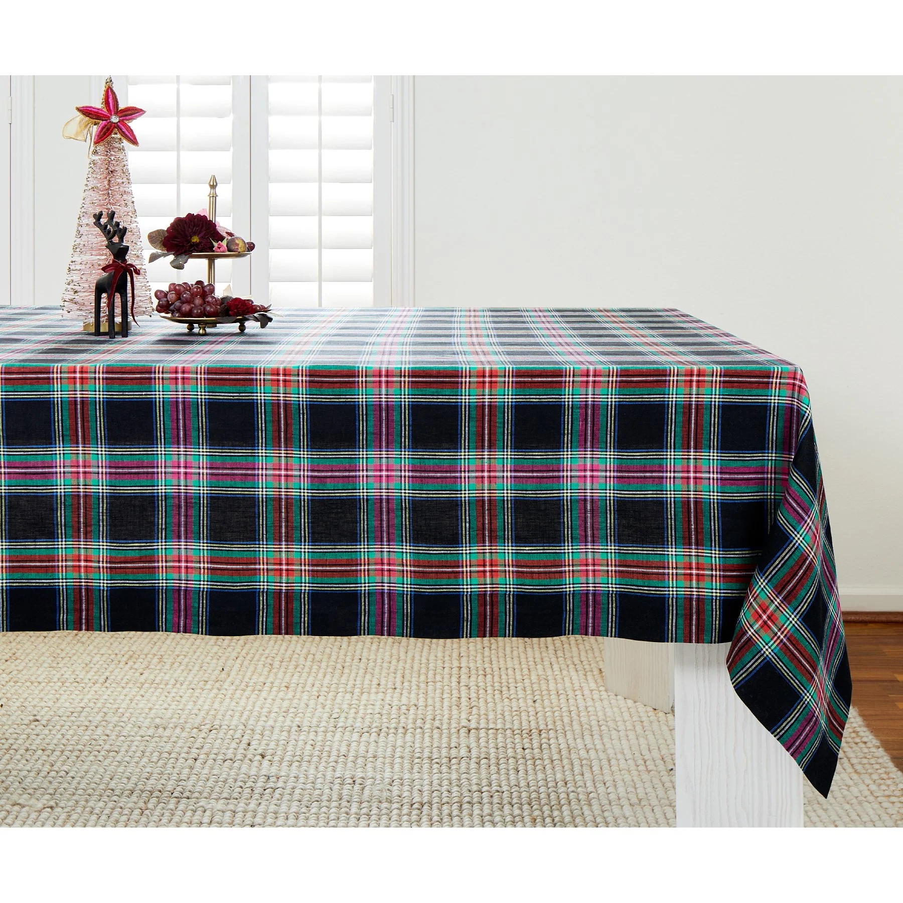 Jewel Plaid Tablecloth - Sale | Solino Home