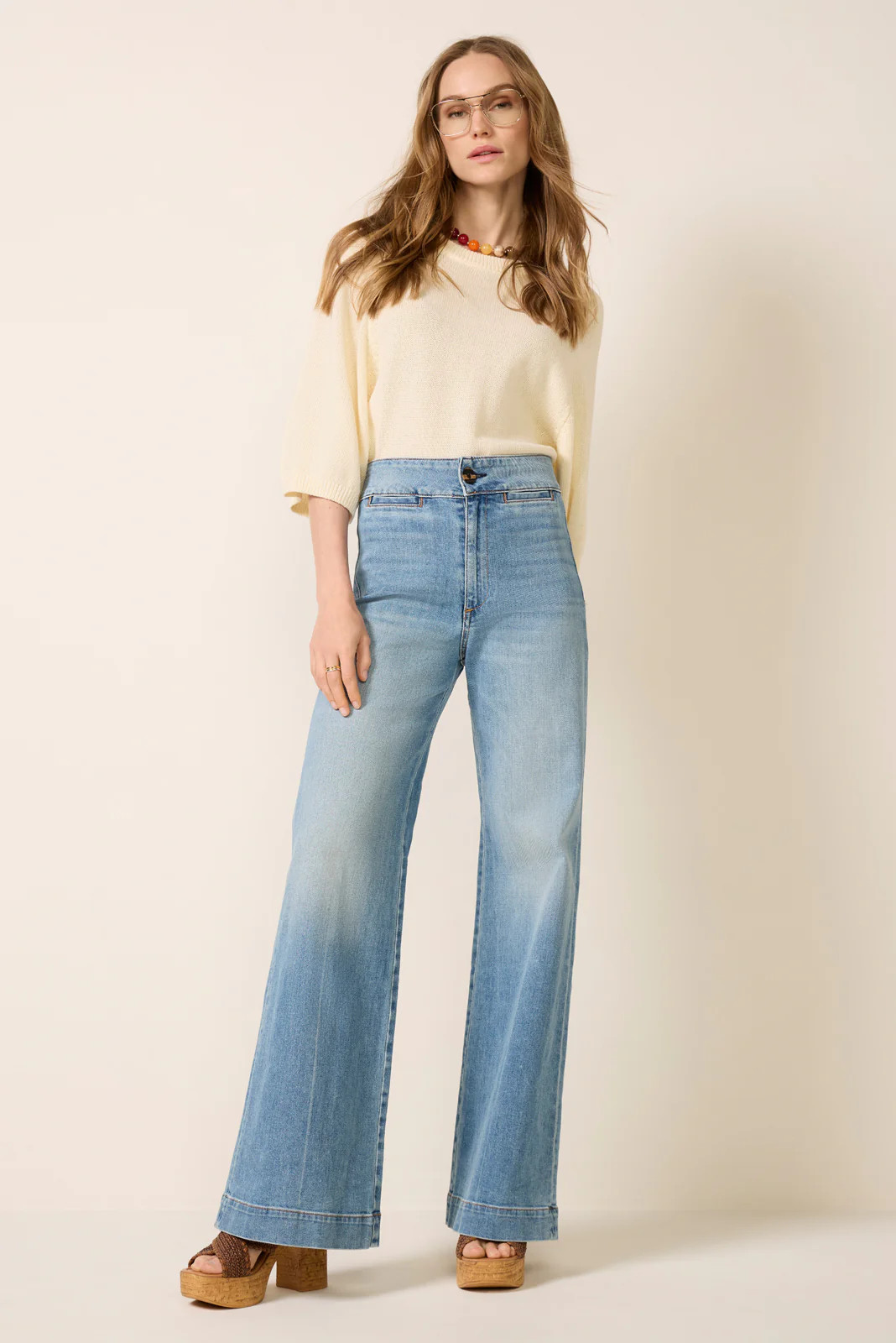 Brighton Wide Leg Trouser | Evereve