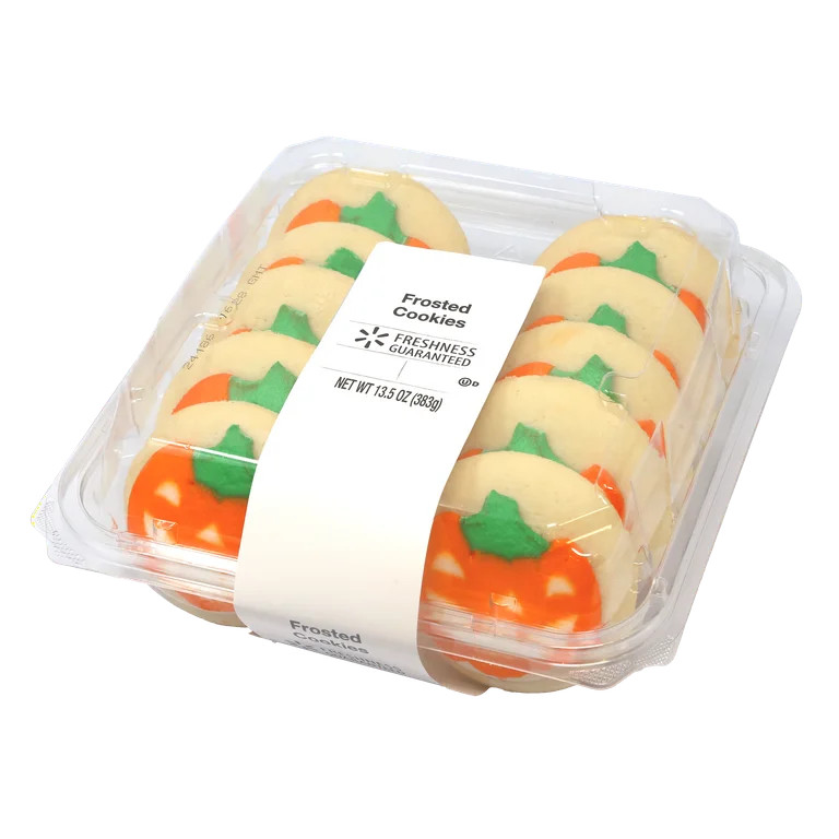 Freshness Guaranteed Pumpkin Frosted Cookies, 13.5 oz, 10 Count - Walmart.com | Walmart (US)