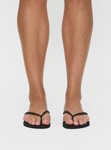 Havaianas Slim Basic Flip Flop Black | Princess Polly AU