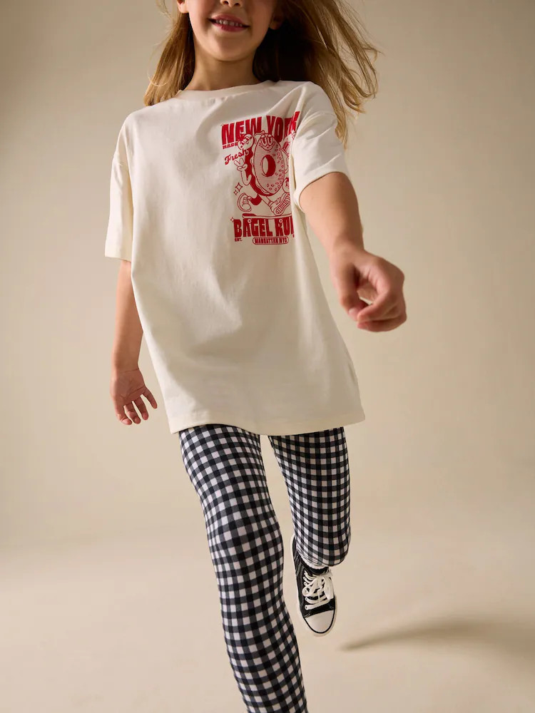 Black and White Gingham Leggings (3-16yrs) | Next US