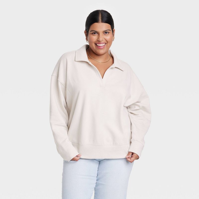 Women's Plus Size Fleece Sweatshirt - Ava & Viv™ | Target