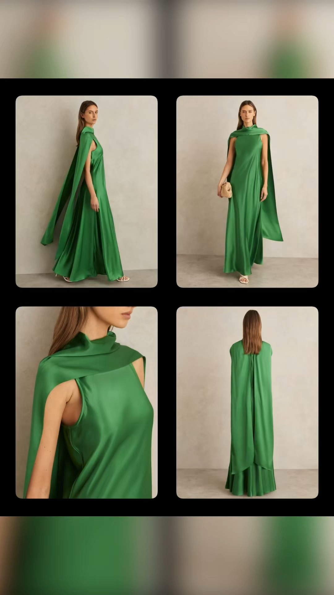 Emerald Satin Cape Maxi Dress — Elegant Evening Outfit Inspiration

A striking emerald satin cape dress with sculptural lines and fluid movement. Perfect for elegant evenings, weddings, and destination events from Cartagena to Rio. A quiet-luxury statement piece with dramatic, effortless flow.

The Green Fae dress exudes occasion-ready elegance in satin. A draped cowl neckline and fluid cape-style design create a beautifully flowing silhouette, enhanced by the fabric’s lustrous sheen for a refined, effortless statement.

Satin Cape style
Sleeveless
Concealed zip
The model is wearing a size 8.

Measurements of model: Height 5ft 10'' / 178cm.

Regular side neck to hem 61" / 155cm.

#LTKBeauty #LTKHoliday #LTKGiftGuide