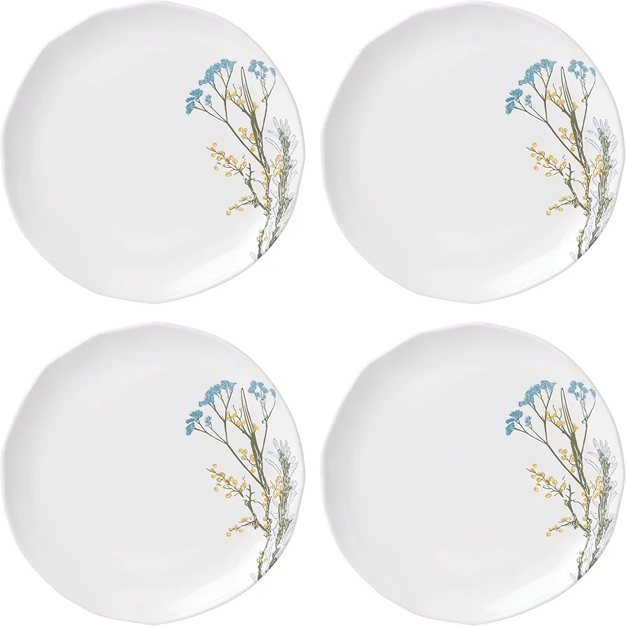 Lenox Wildflowers Dinner Plates, Set of 4, 4 Count, White | Amazon (US)