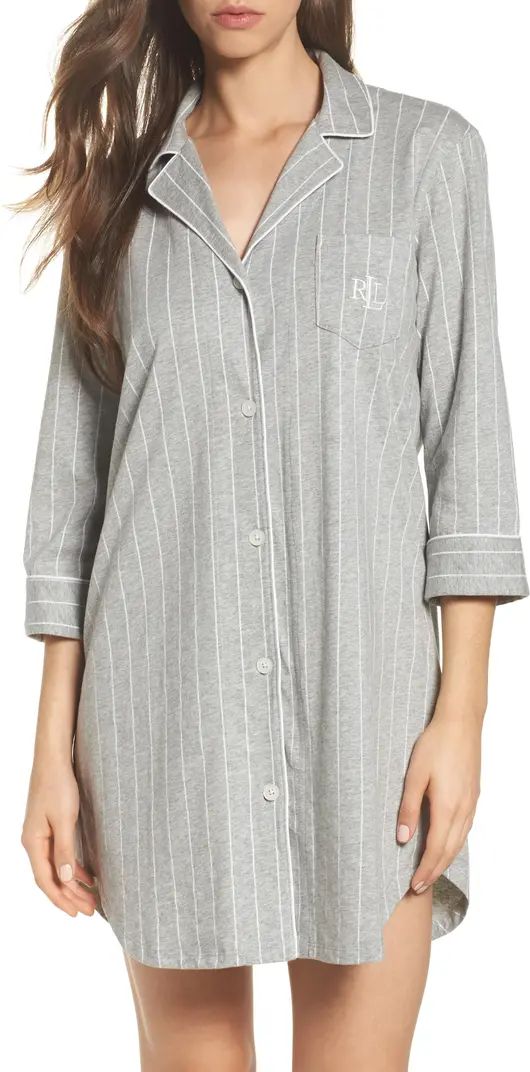 Lauren Ralph Lauren Cotton Jersey Sleep Shirt | Nordstrom | Nordstrom