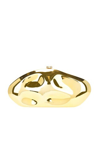 The Caldera Clutch in Shiny Gold | Revolve Clothing (Global)