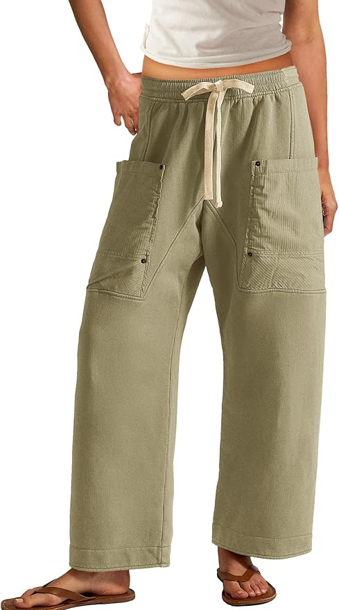 Panadila Women Wide Leg Pants Drawstring Barrel Sweatpants Baggy Cargo Pants Lounge Trousers with... | Amazon (US)