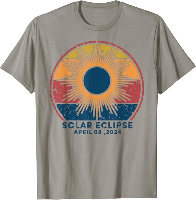 Solar Eclipse 2024 Total Solar Eclipse April 8 2024 Vintage T-Shirt | Amazon (US)