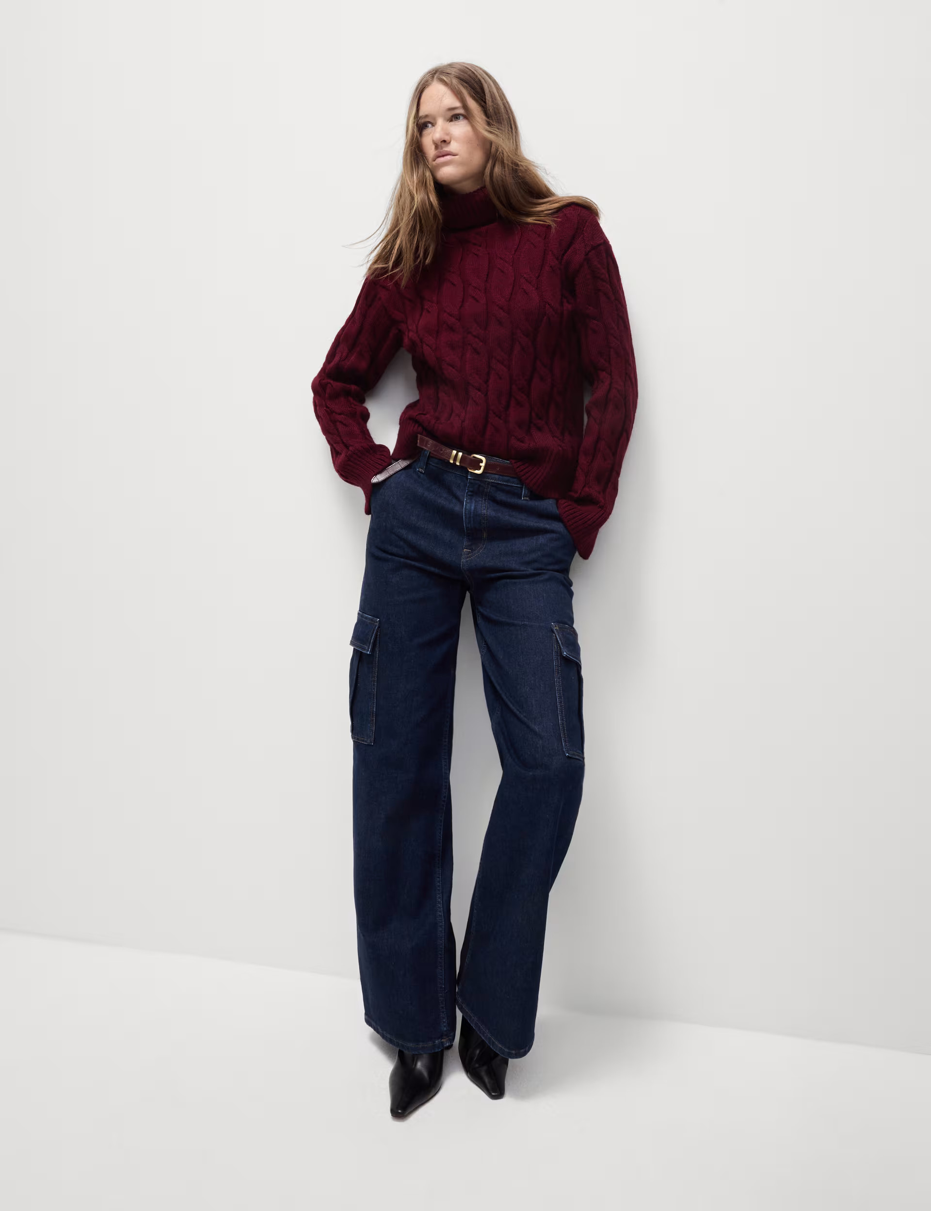 Cable Knit Roll Neck Jumper | Marks & Spencer (UK)