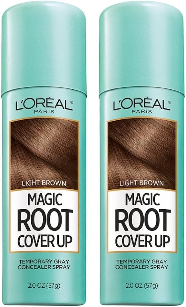 L'Oreal Paris Hair Color Root Cover Up Temporary Gray Concealer Spray Light Brown (Pack of 2) (Pa... | Amazon (US)