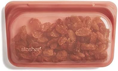 Stasher Platinum Silicone Food Grade Reusable Storage Bag, Terra Cotta (Snack) | Reduce Single-Use P | Amazon (US)