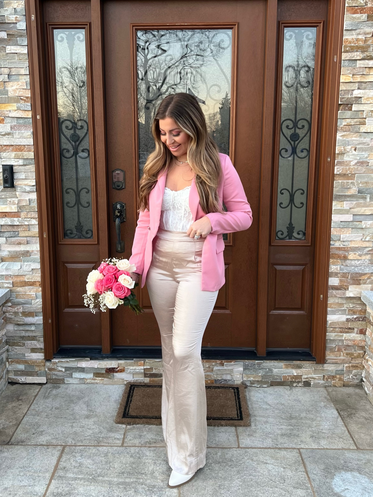 Valentine’s Day, pink, blazer, satin pants, corset top, revolve, vici

#LTKSale #LTKSeasonal #LTKstyletip
