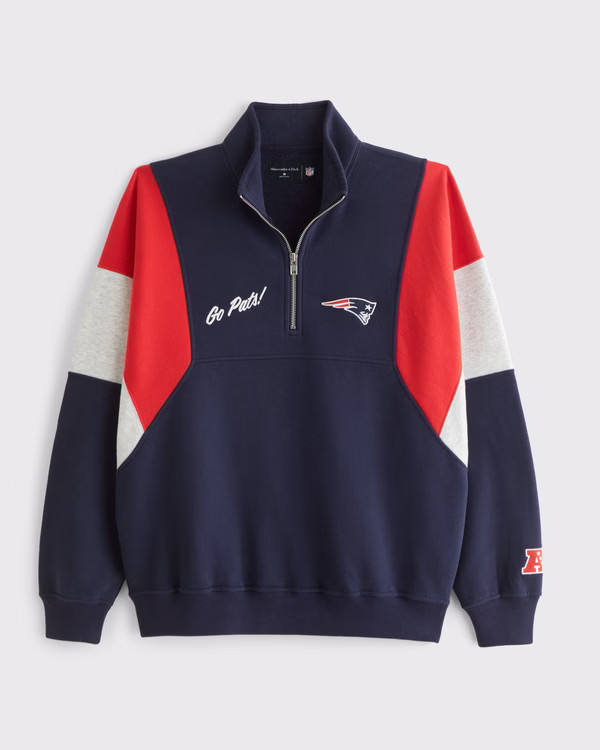 New England Patriots Half-Zip Sweatshirt | Abercrombie & Fitch (US)