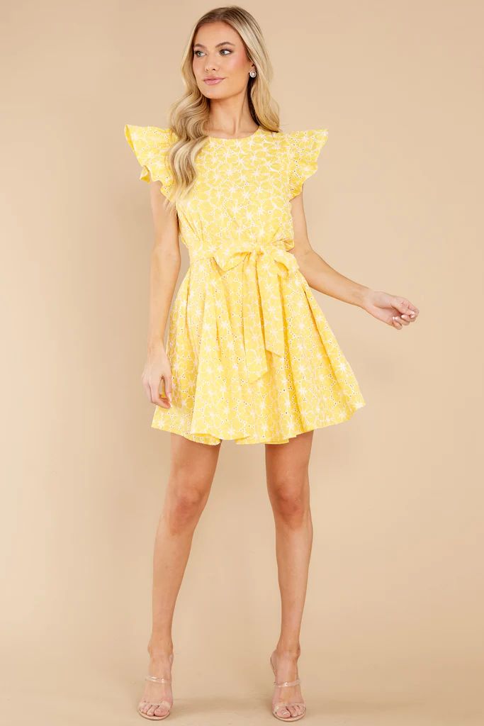 Perfect Stranger Yellow Floral Dress | Red Dress 