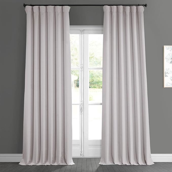HPD Half Price Drapes BOCH-LN185-P Faux Linen Room Darkening Curtain (1 Panel), 50 X 84, Birch | Amazon (US)