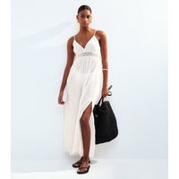 Women's White Lace Insert Maxi Dress New Look | New Look (UK)