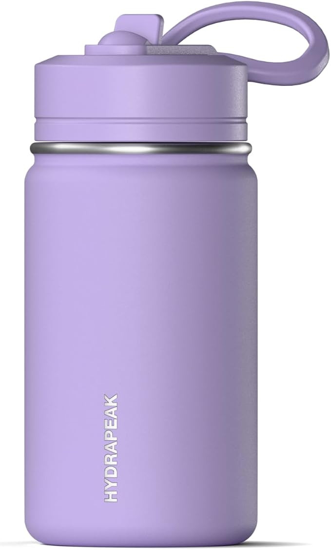 Hydrapeak Mini 14oz Water Bottle with Straw Lid, Stainless Steel Double Wall Insulated Water Bott... | Amazon (US)