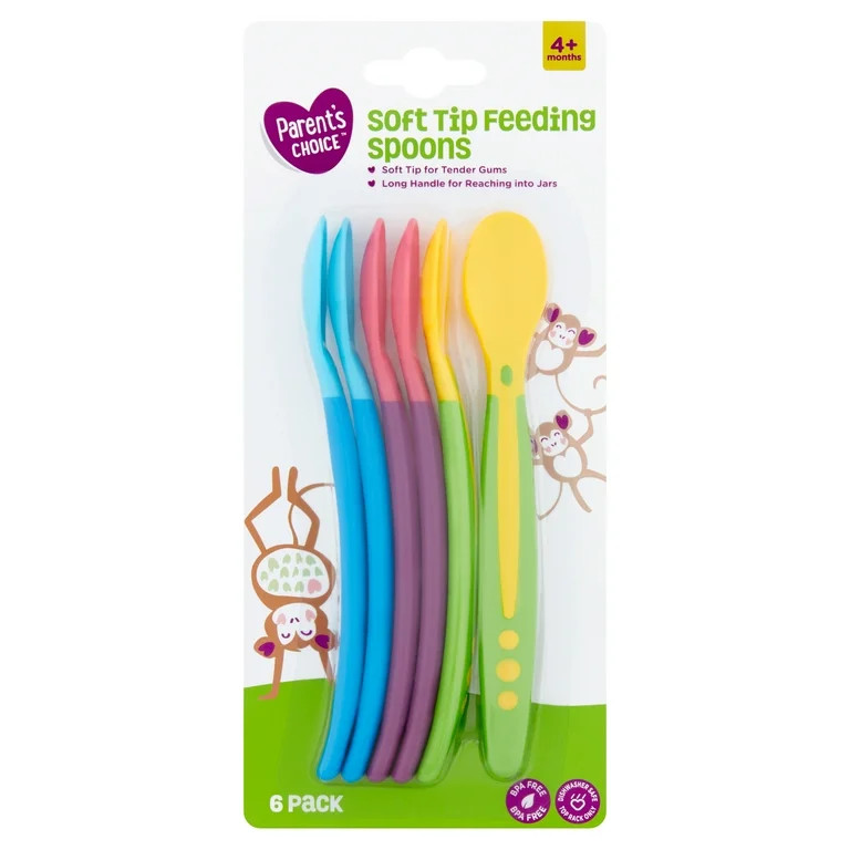 Parent's Choice Soft Tip Feeding Spoons, 6 Pack - Walmart.com | Walmart (US)