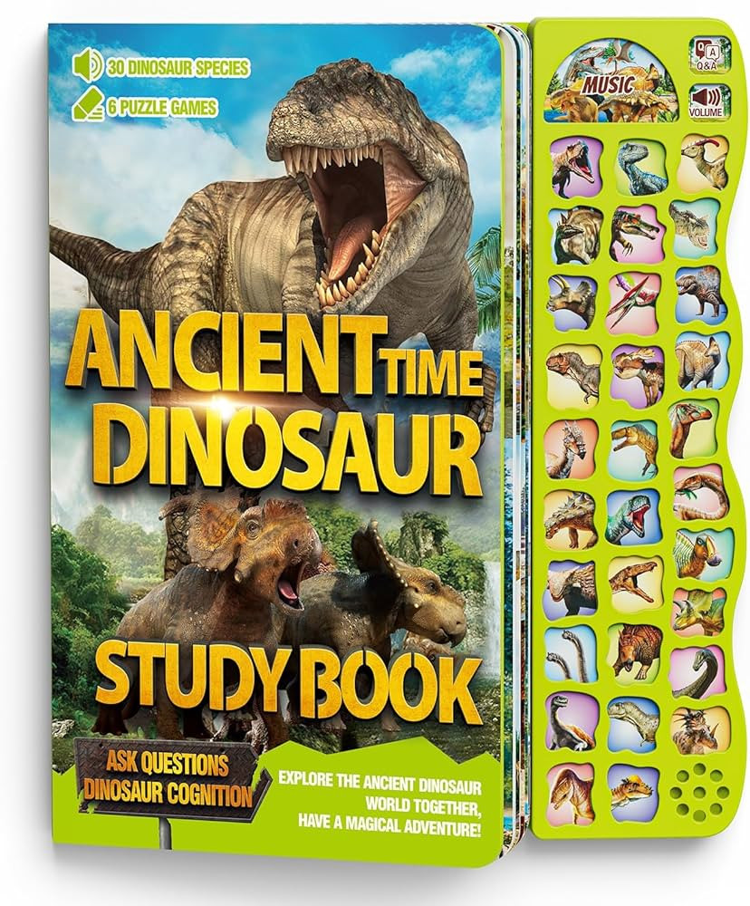 Dinosaur Toys for Kids 3-5 Dinosaur Book with Sounds 30 Species Names & Realistic Sounds Interact... | Amazon (US)