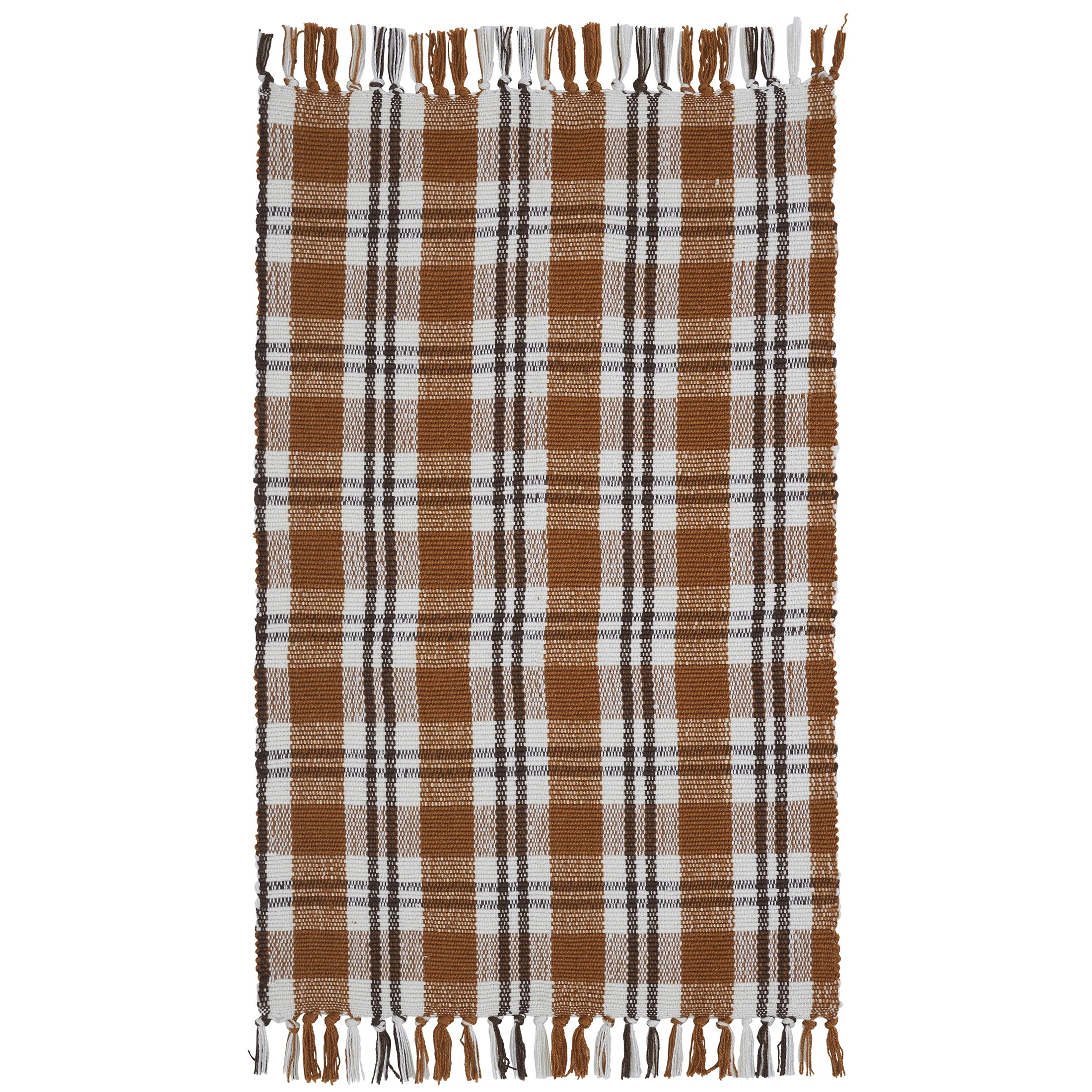 My Texas House Tan Check Indoor/Outdoor Layering Rug, 24" x 38" - Walmart.com | Walmart (US)