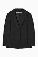 REGULAR-FIT SINGLE-BREASTED WOOL BLAZER | COS (US)