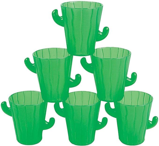 Plastic Cactus Shot Glasses, Set of 12 - Each Holds 2 oz - Fiesta and Cinco de Mayo Party Supplie... | Amazon (US)