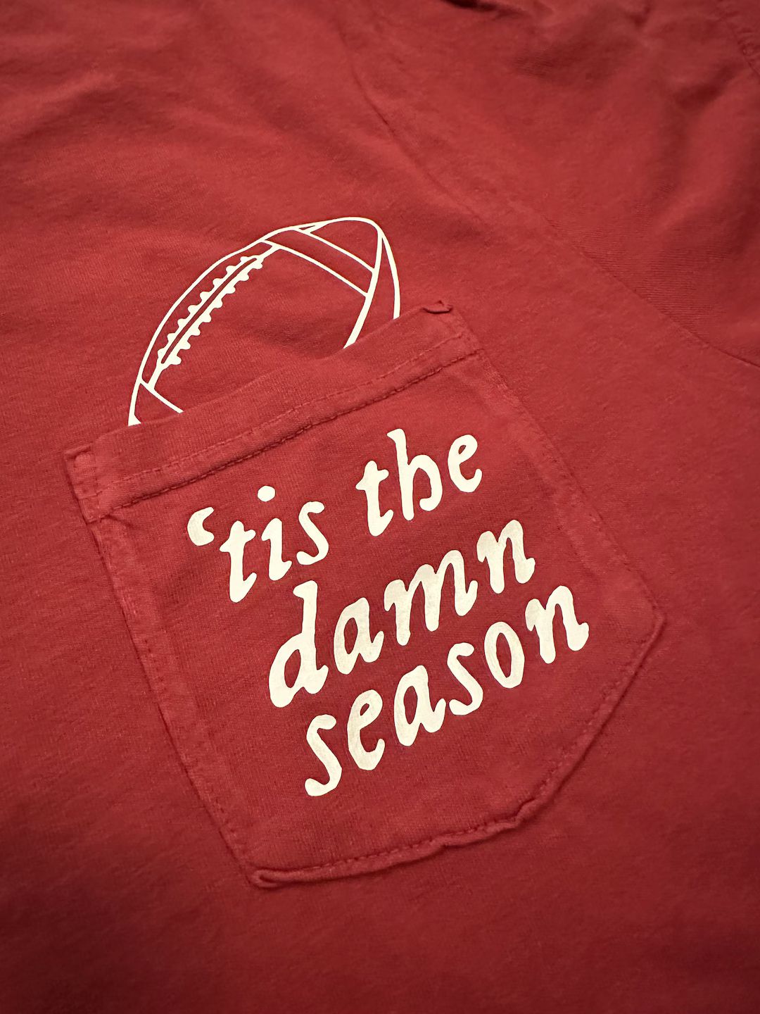 FOOTBALL SEASON 'tis the Dmn Football Season Tee Pocket Tee Lyrics Multiple Colors Available - Et... | Etsy (US)