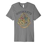 Harry Potter Hogwarts Vintage Crest Premium T-Shirt | Amazon (US)
