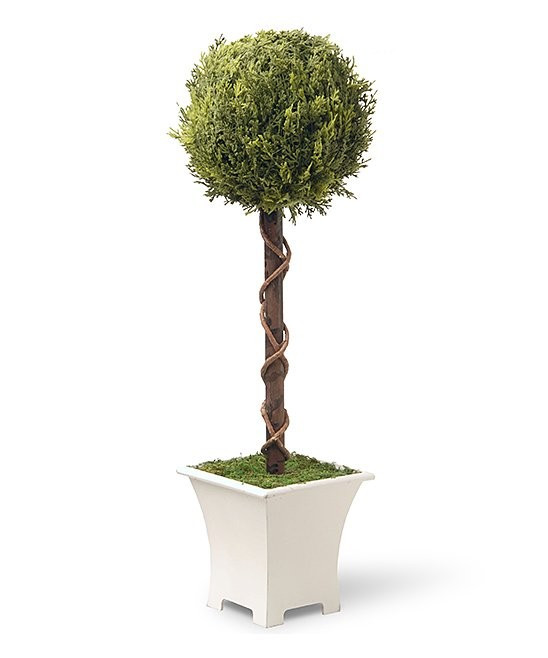 National Tree Company Floral Green - 30'' Single Ball Topiary Tree | Zulily